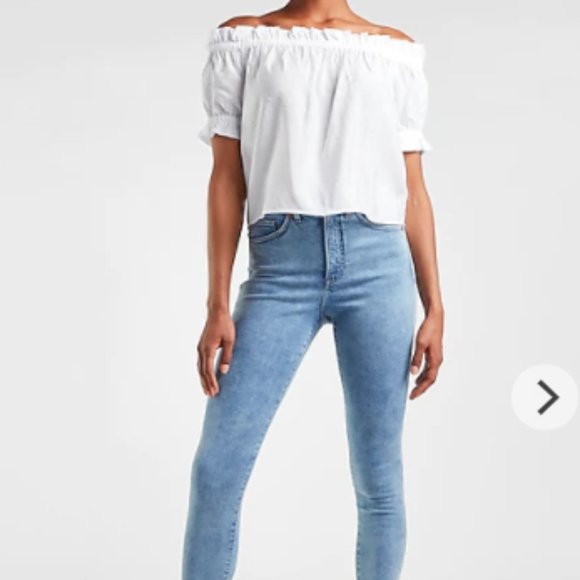 NWT Express XXS White off Shoulder top - Picture 3 of 3